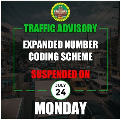 Las Piñas suspends number coding scheme due to transport strike.